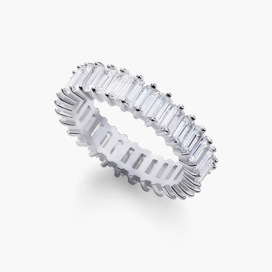Adaya Stacking Ring - White Stone - Image 10