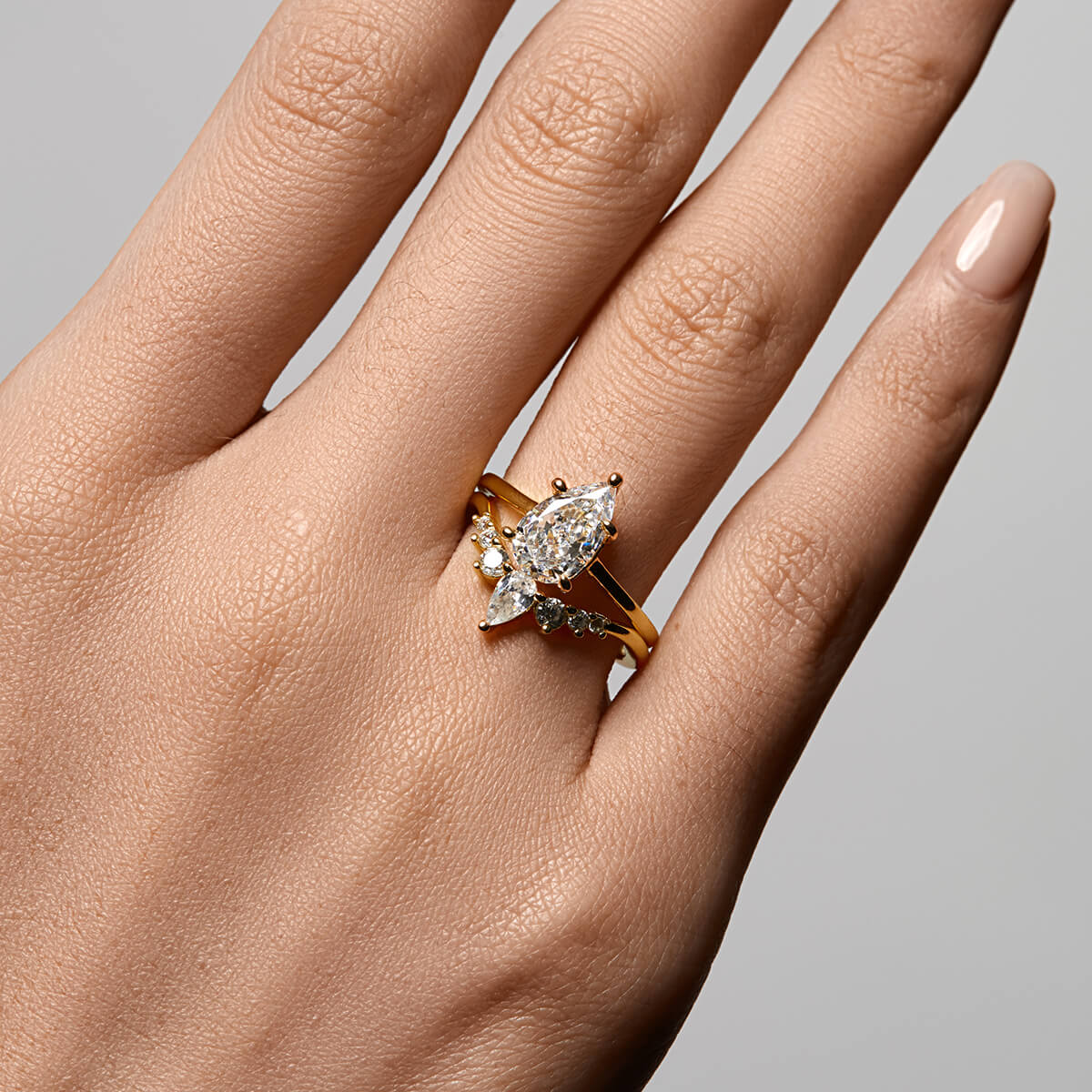 Pear Solitaire Ring - Image 8