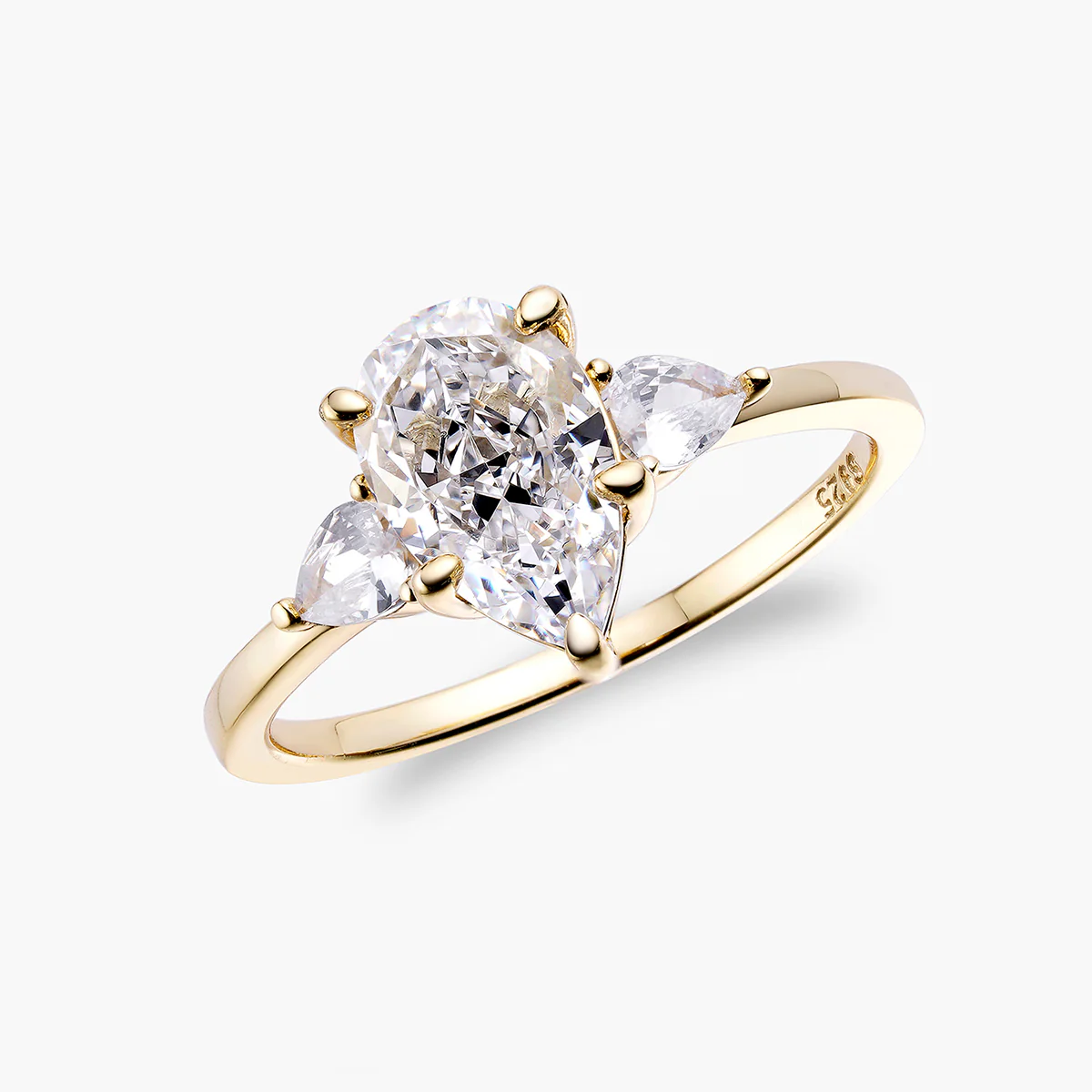 Crushed Ice Pear Trio | Centrepiece Ring - Image 2