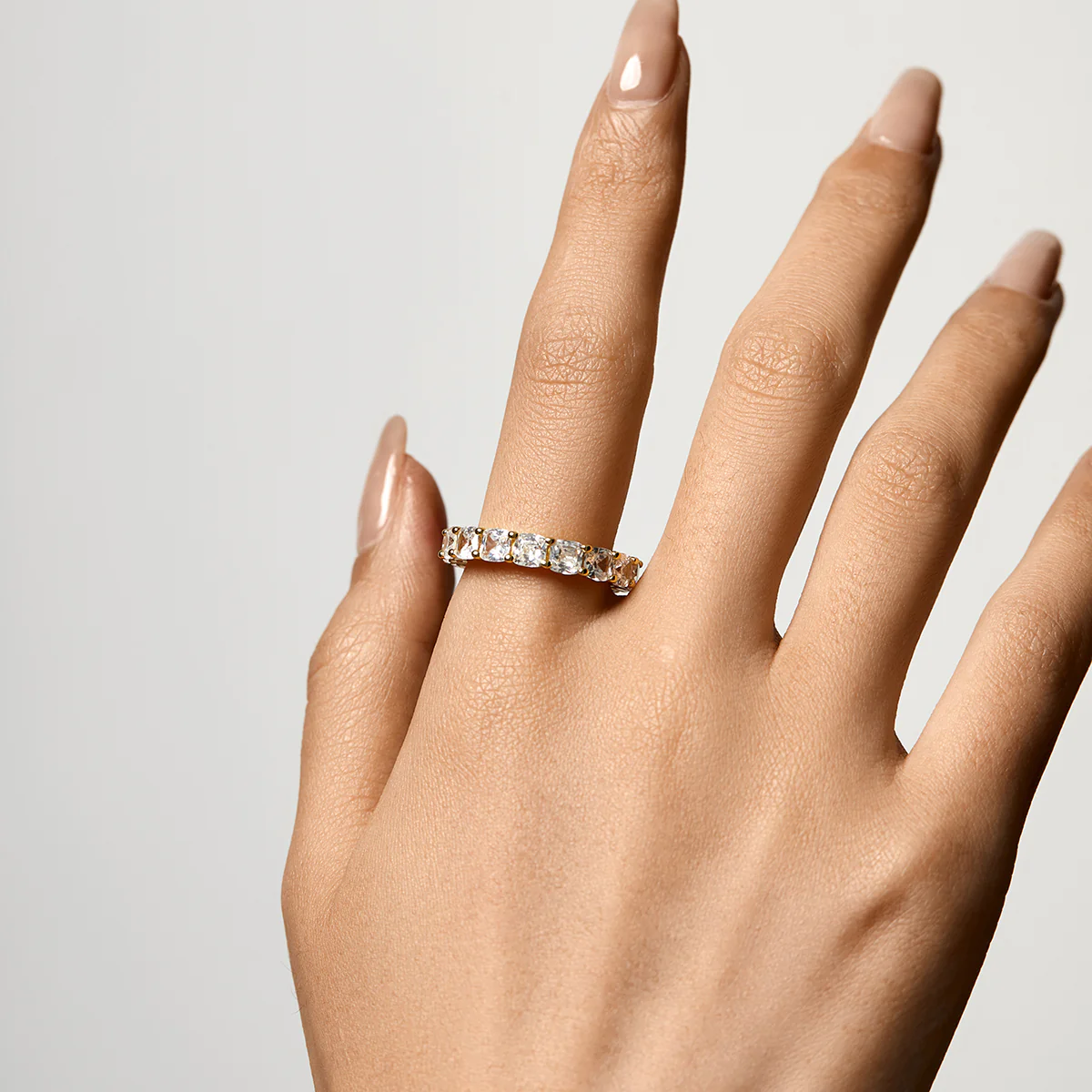Cushion Cut Eternity Band - Image 4