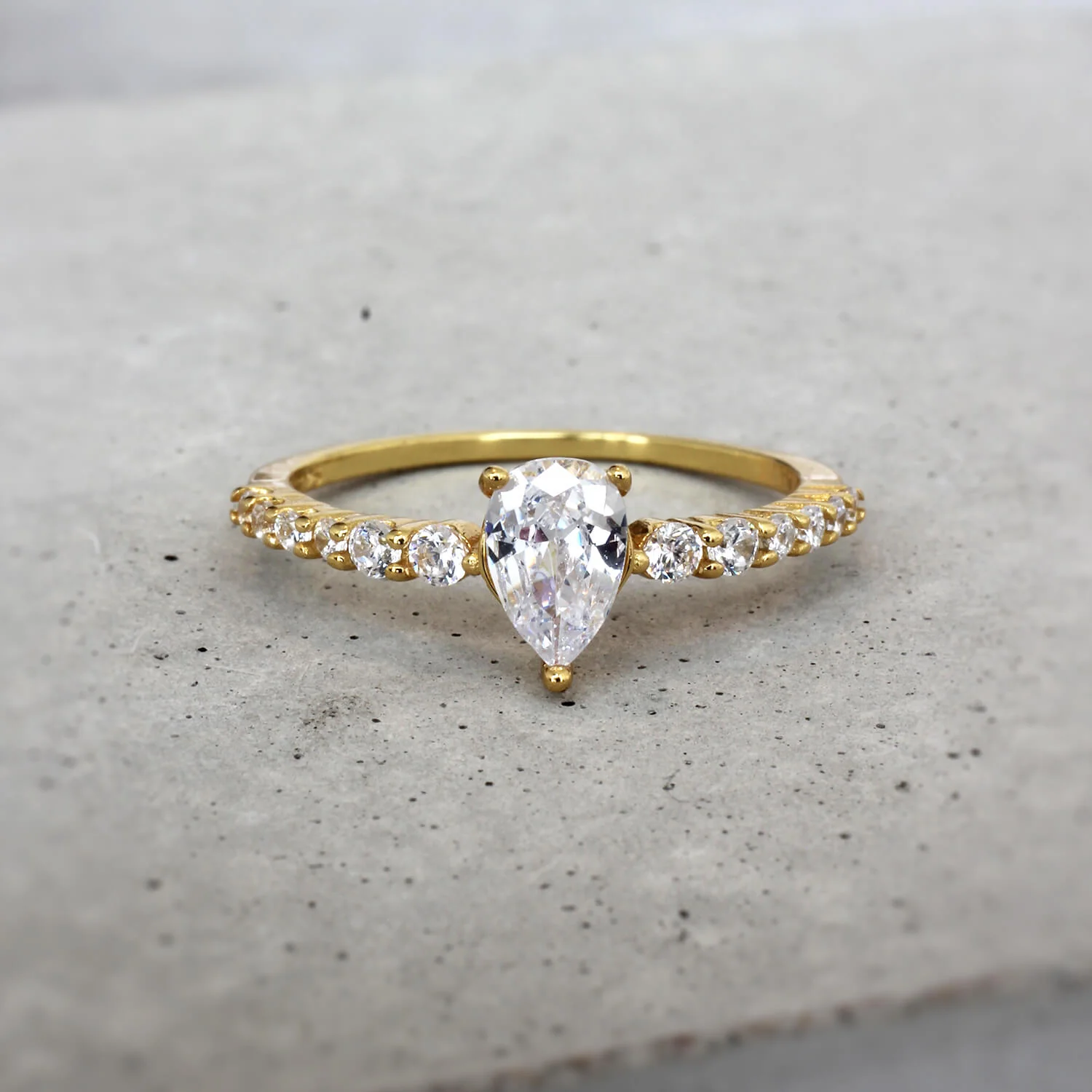 Dew Dainty Pear-cut Ring - Image 2