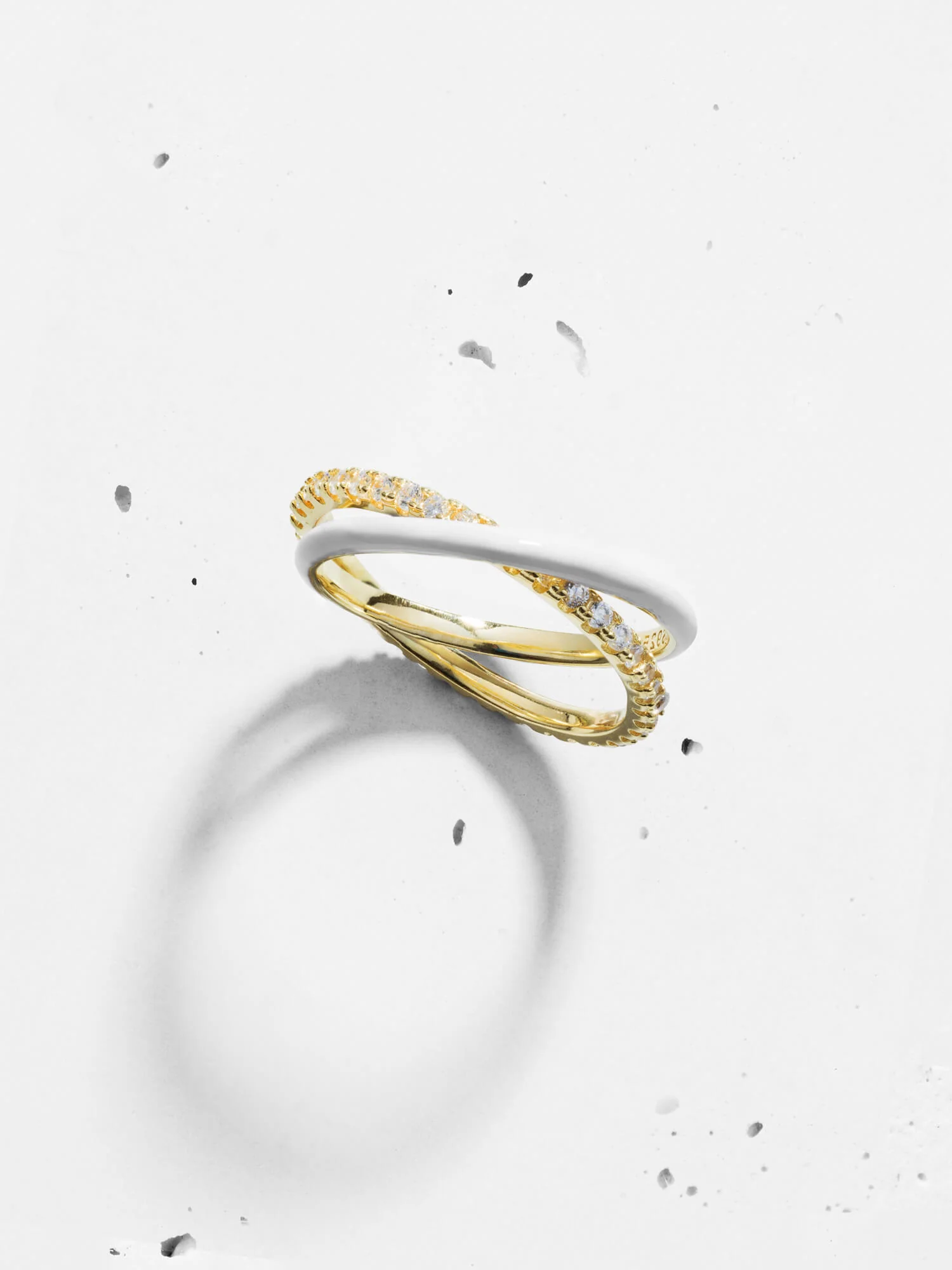 Enamel X Pave Link Ring - Image 4