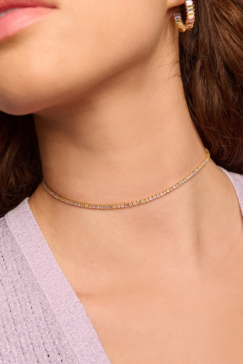 Linea Pastel Crystal Choker (2mm) - Image 2