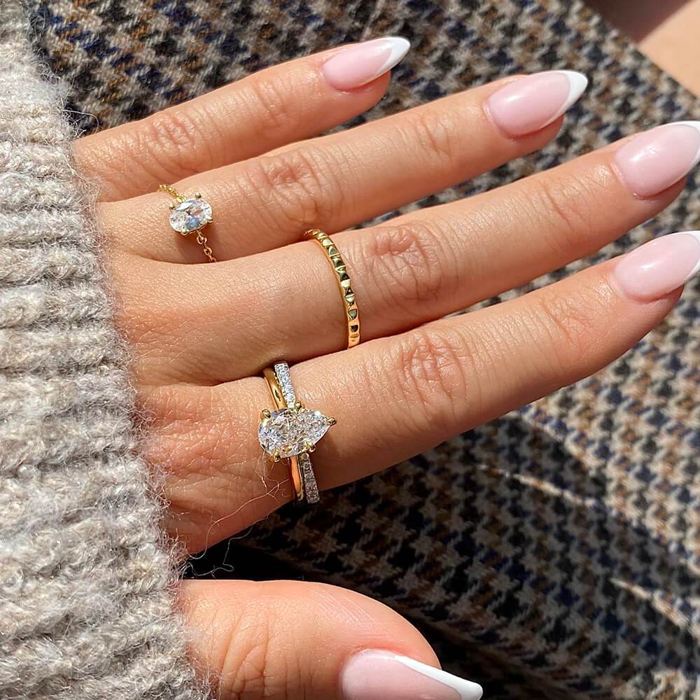 Open Pavé Stacking Ring - Image 7