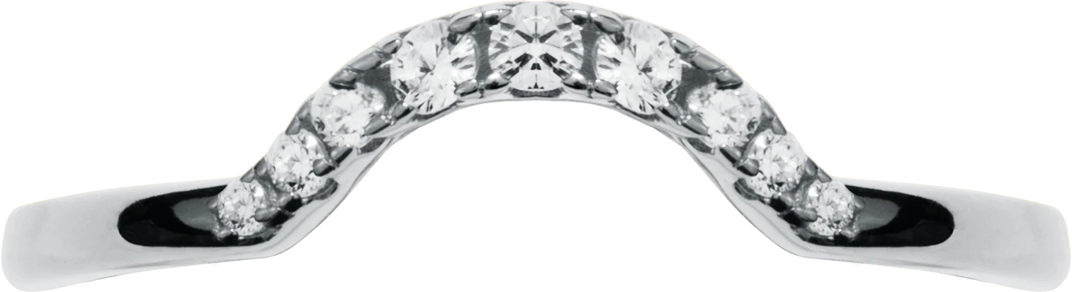 Pavé Horseshoe | Stacking Ring - Image 5