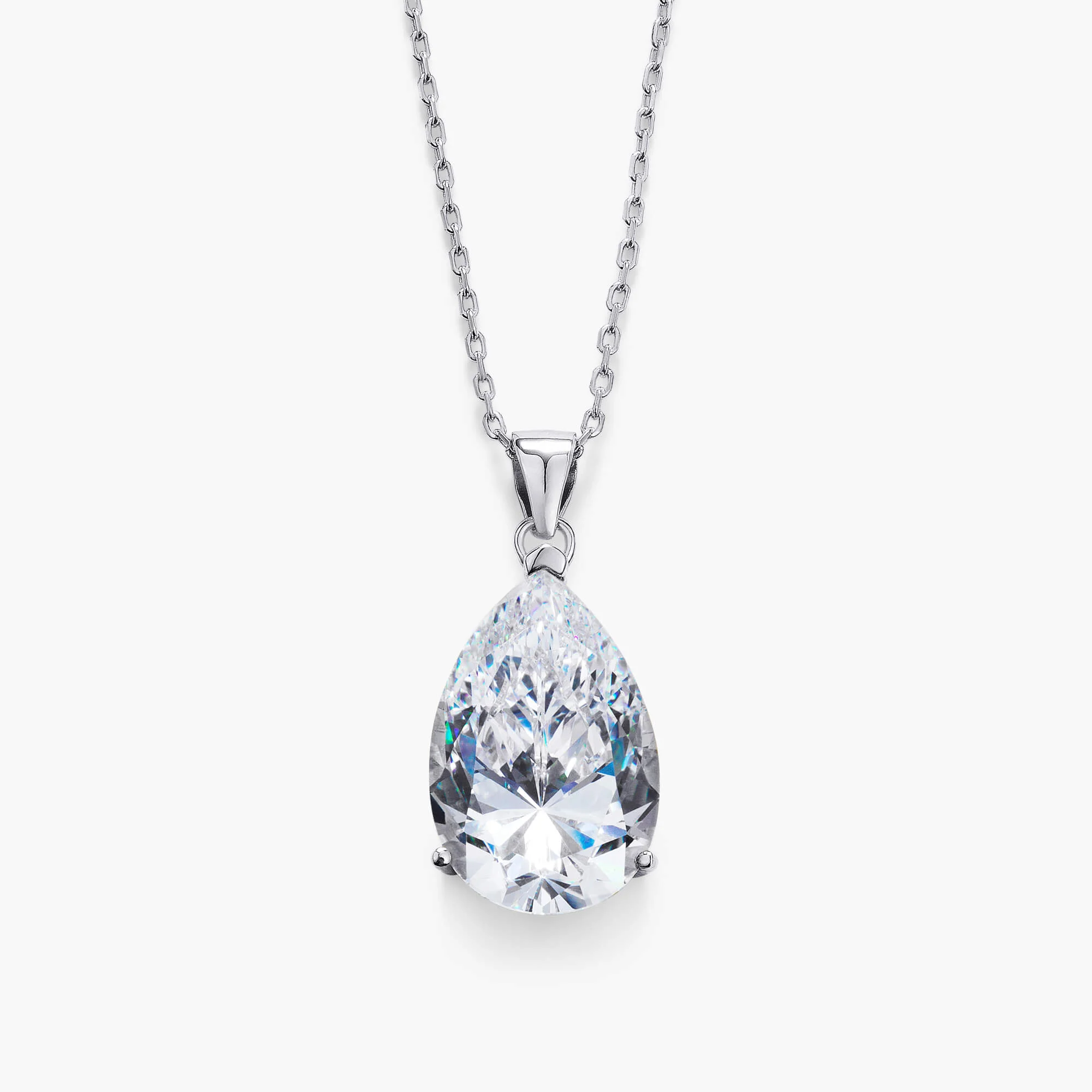 Pear-cut Pendant Necklace