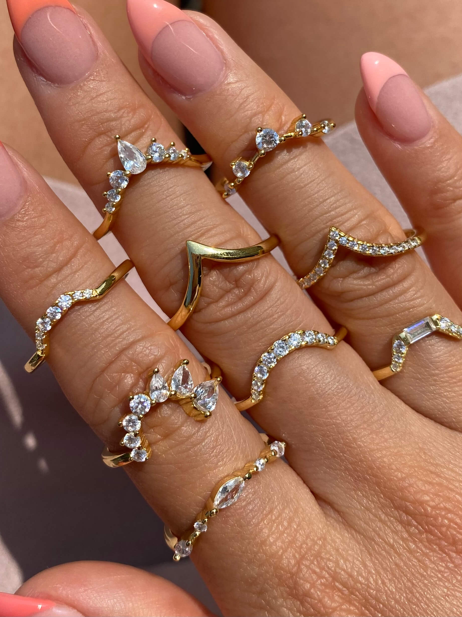 Pear wishbone | Stacking Ring - Image 7