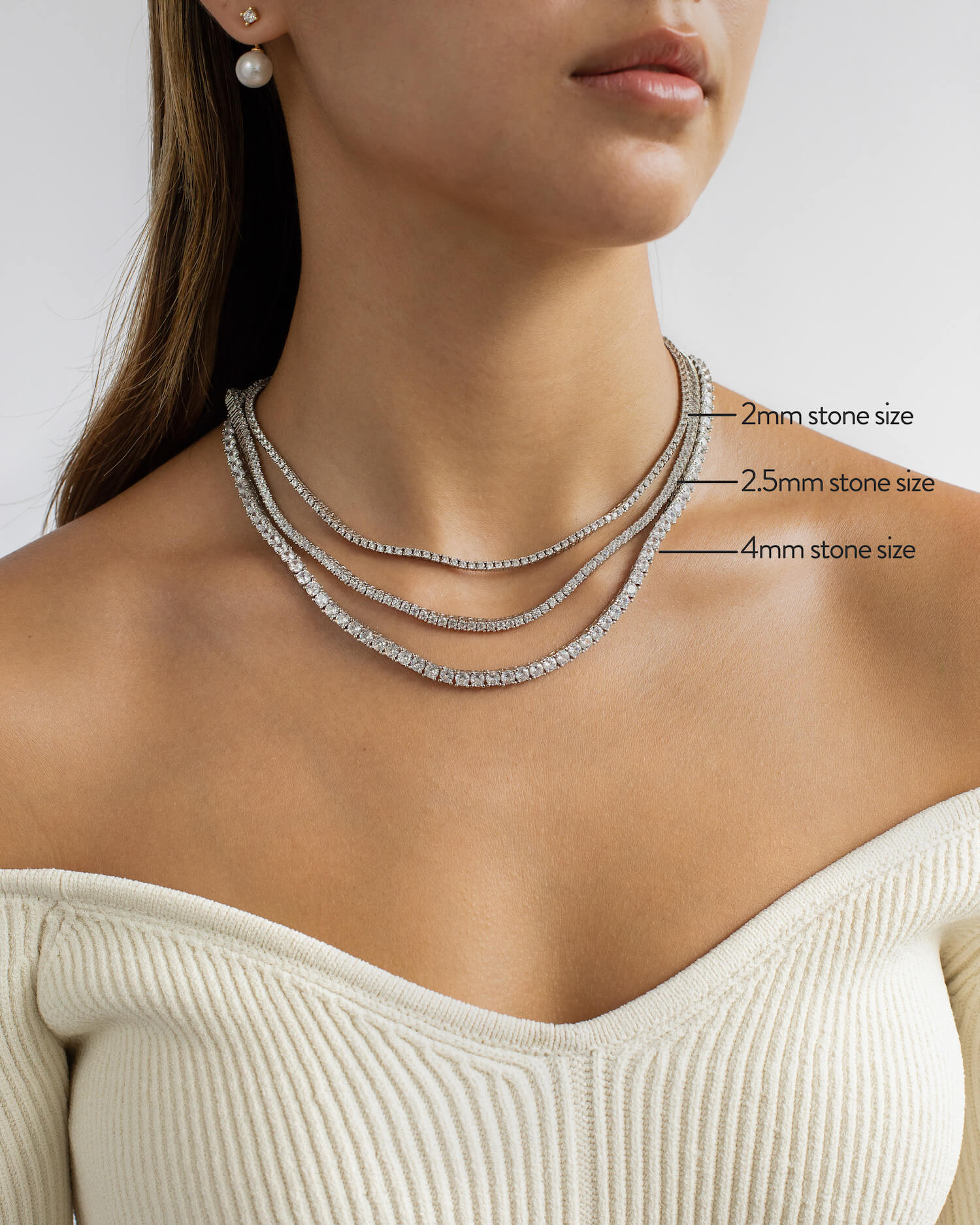 Petite Tennis Necklace (2mm) - Image 9