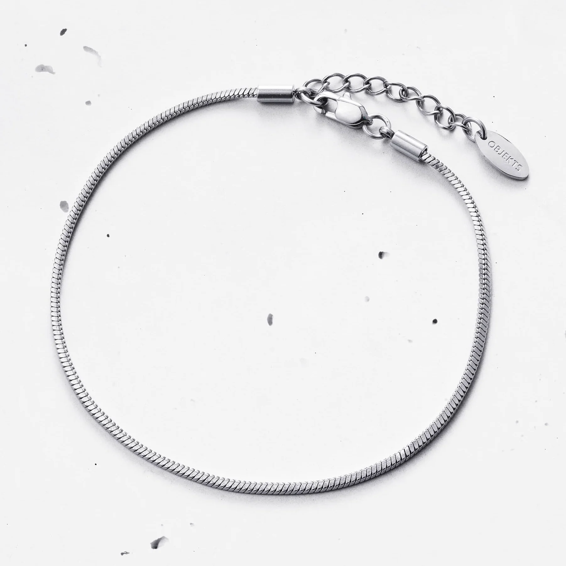 Pyramid Snake Chain Bracelet (2mm) - Image 2