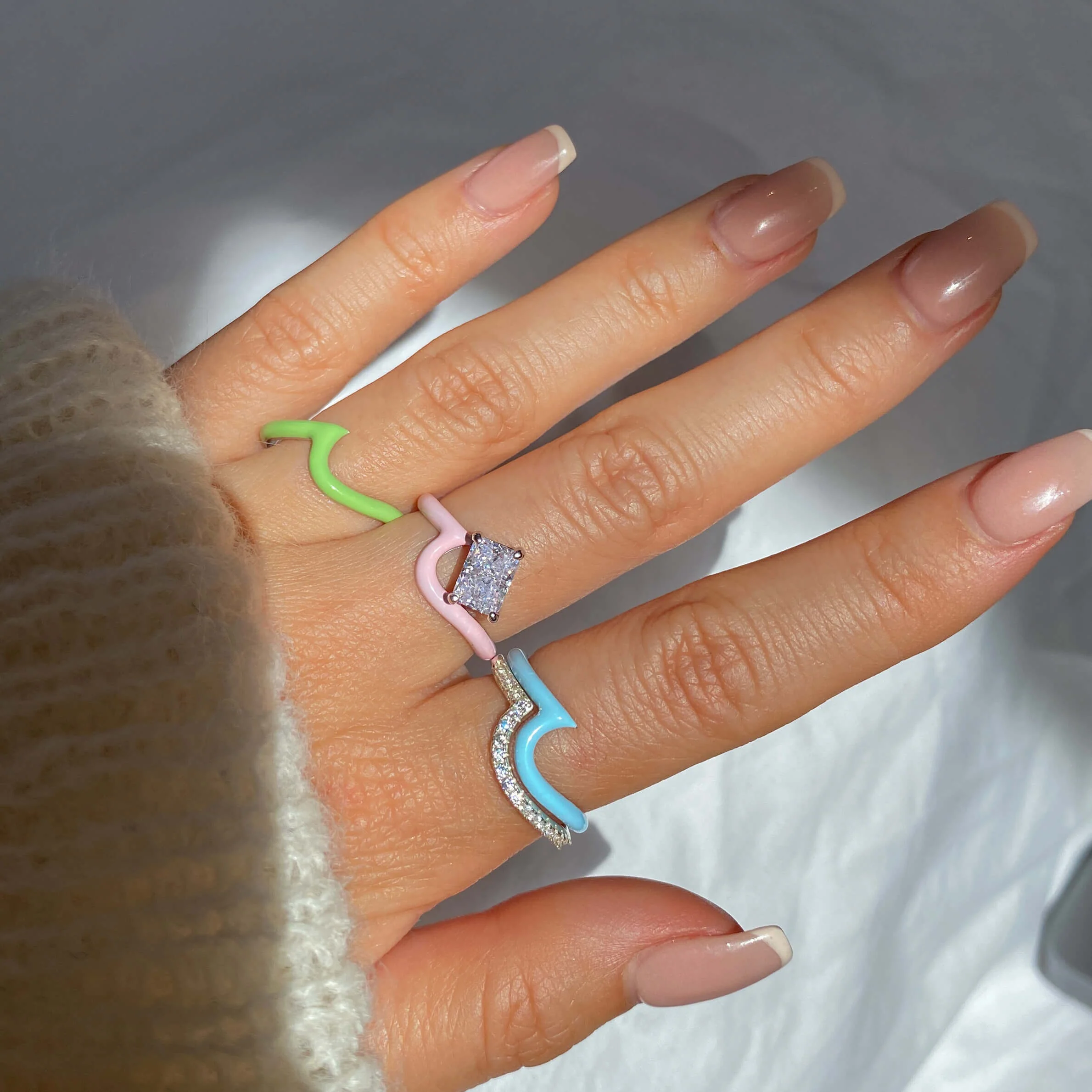 Enamel Wave Ring | Top Stacker - Image 18